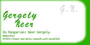 gergely neer business card